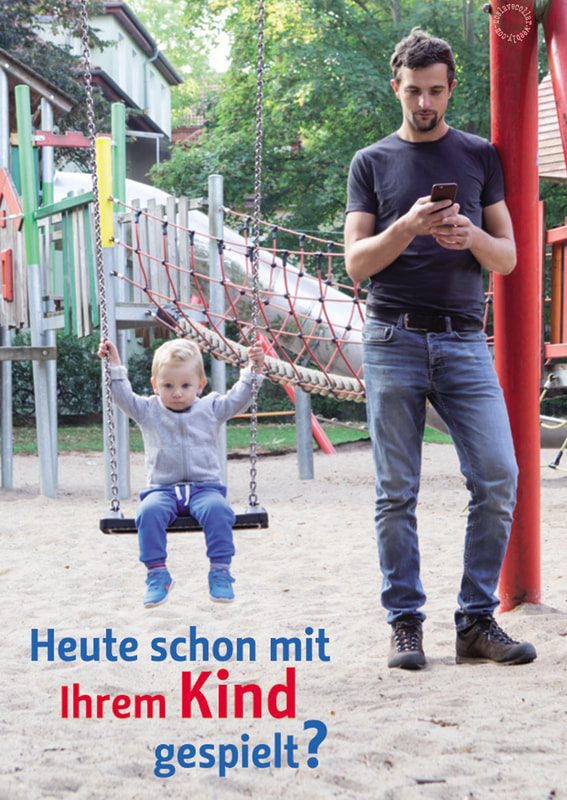 Vous avez déjà joué avec votre enfant aujourd'hui? - Affiche d'une campagne allemande A3 ("Heute schon mit Irhem Kind gespielt?")