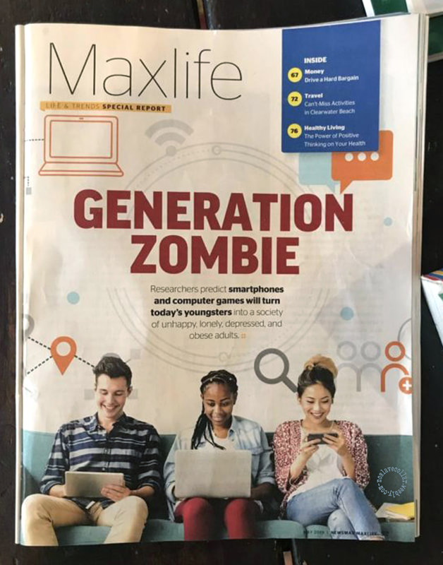 Maxlife - "Génération Zombie" - Les chercheurs prédisent que les smartphones et les jeux vidéo transformeront les jeunes d'aujourd'hui en une société d'adultes malheureux, solitaires, déprimés et obèses.