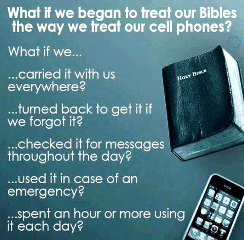 Et si nous commencions à traiter nos bibles comme nous traitons nos téléphones portables? (…)