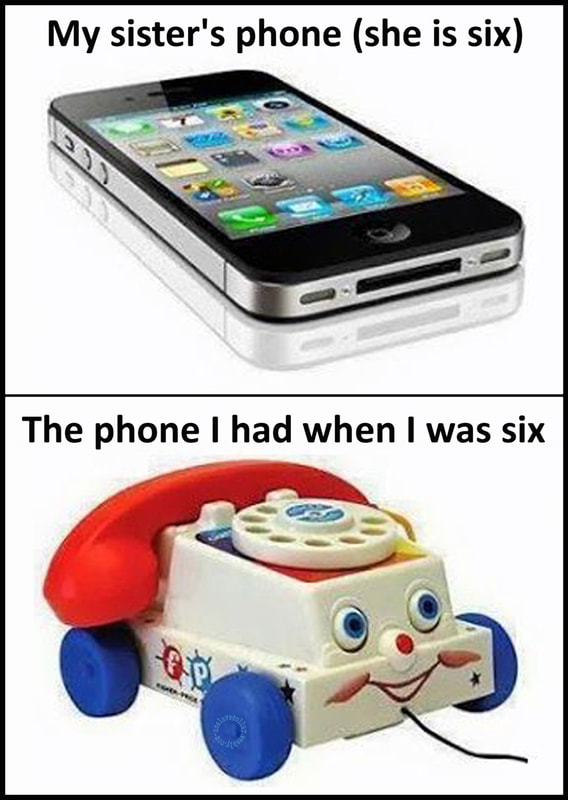 Le téléphone de ma sœur (elle a six ans) - Le téléphone que j'avais quand j'avais six ans