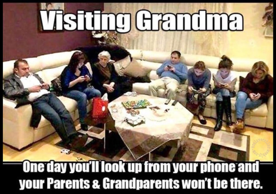 Visite chez Grand-mère - Un jour, tu lèveras les yeux de ton téléphone et tes parents et grands-parents ne seront plus là.