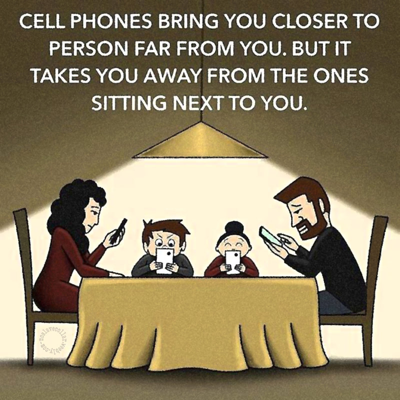 Les téléphones portables vous rapprochent des personnes éloignées. Mais il vous éloigne de celles assises à côté de vous.