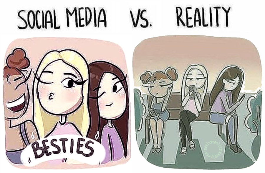 Médias sociaux vs. Réalité