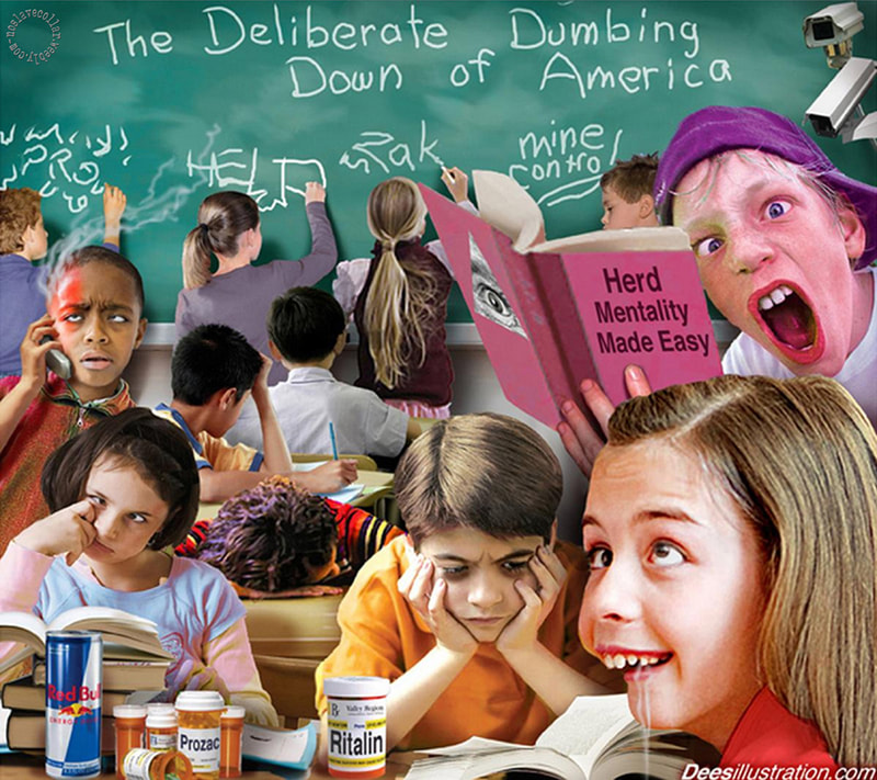 "L'abrutissement intentionnel de l'Amérique" et des écoliers (du monde entier) - par David Dees