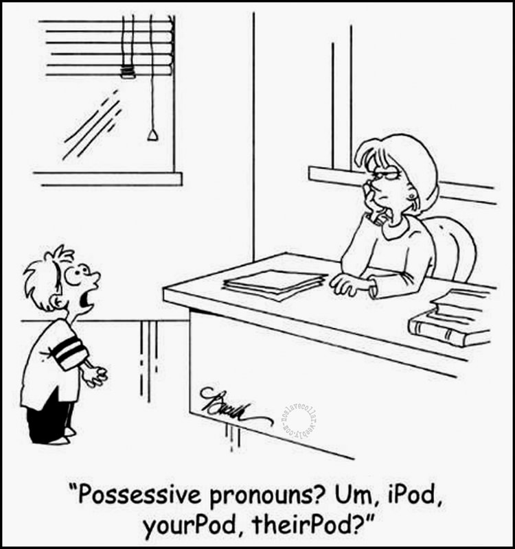 Les pronoms possessifs? Hum, iPod, tonPod, leurPod?