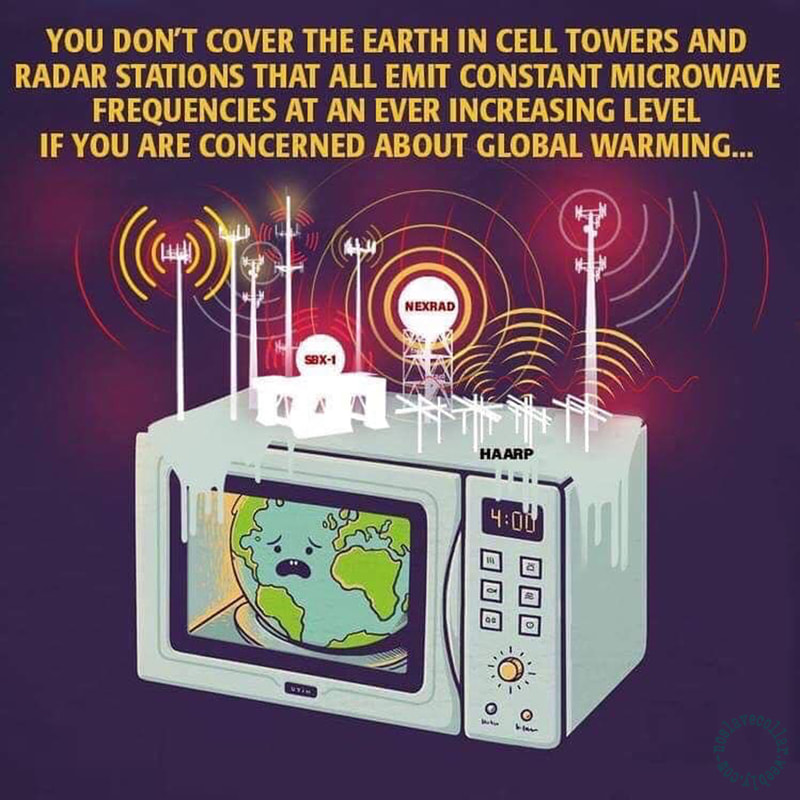 On ne couvre pas la terre de tours de téléphonie mobile et de radars qui émettent tous des champs électromagnétiques constants, à un niveau toujours croissant, lorsqu'on se préoccupe du réchauffement de la planète…